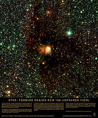 Poster: The RCW 108 Star-Forming Region (Infrared View)