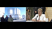 A Presidente do Chile Michelle Bachelet realiza vídeo conferência com o Observatório do Paranal a partir da Expo Milano 2015