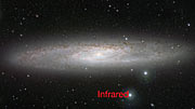 IR/visible crossfade of the Sculptor Galaxy (NGC 253)