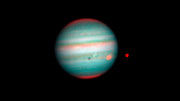 Vidéo acquise par MUSE du transit d'Europe sur le disque de Jupiter 