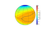 Numerical simulation of possible surface temperatures on Proxima b (3:2 resonance)