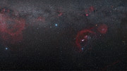 Aproximação à nuvem molecular Orion A sobre a nova imagem VISTA