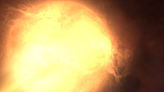 Close-up of a red giant star