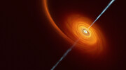 Animacja czarnej dziury pochłaniającej gwiazdę