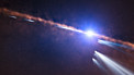 Artist’s impression of exocomets around Beta Pictoris