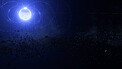 Artist’s animation of WD 0816-310, a magnetic white dwarf, ingesting planetary fragments