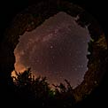 The Milky Way crosses a Greek summer sky