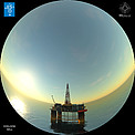 Circling an oil rig (fulldome)