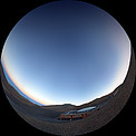 Sunset over the Paranal Residencia (fulldome)