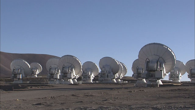 Time-lapse sequence of ALMA antennas at Chajnantor (part 3)
