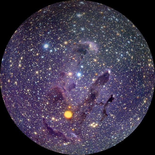 Through the Eagle Nebula in infrared (fulldome)