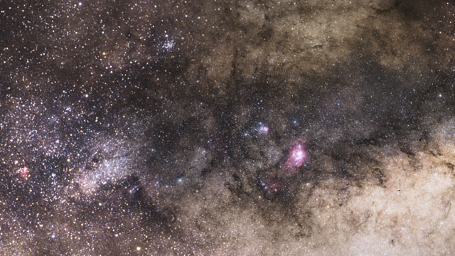 Zoom in to the Trifid Nebula
