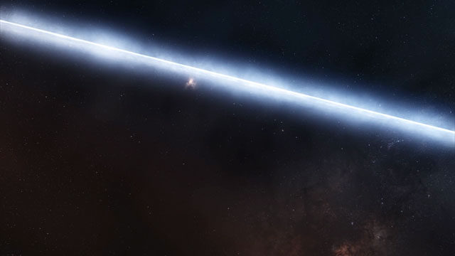 Flying around the young star T Cha (artist's impression)