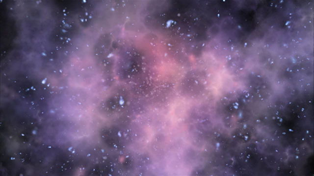 Animación de una impresión artística de galaxias al final de la era de reionización