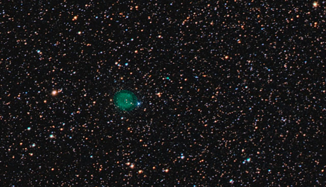 Zoom sur la nébuleuse planétaire IC 1295