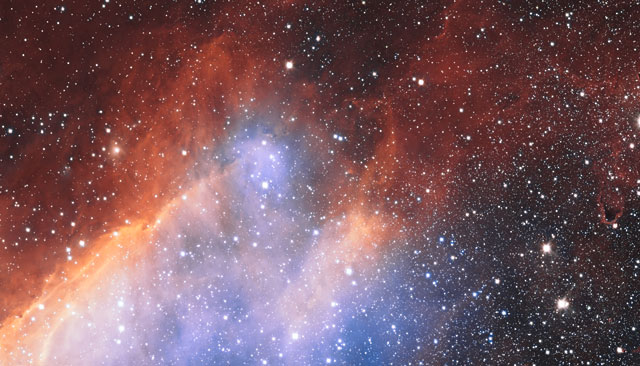 Et tættere kig på Rejetågen fra ESOs VST