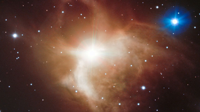 Panning across a VLT view of the Toby Jug Nebula