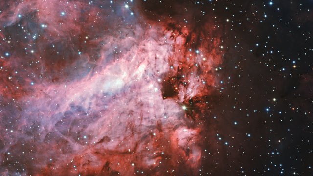 Vue rapprochée de la région de formation d'étoiles Messier 17