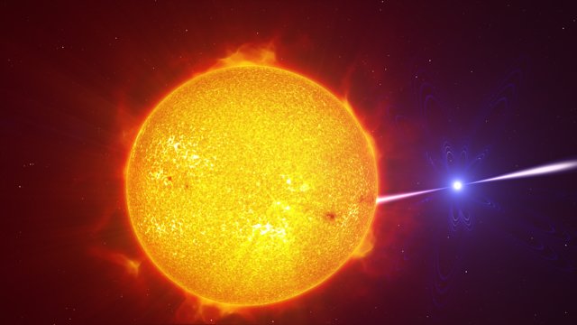 Den exotiska dubbelstjärnan AR Scorpii som den skulle kunna se ut