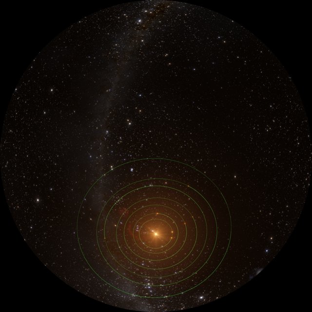 O sistema planetário TRAPPIST-1 visto de cima (fulldome)