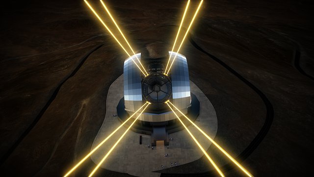 Á la base du tube de l’Extremely Large Telescope