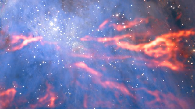 Panorámica de la imagen captada por ALMA de la nebulosa de Orión