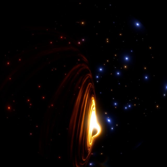 Oběh kolem černé díry v blízkosti horizontu událostí 4– pro fulldome planetária