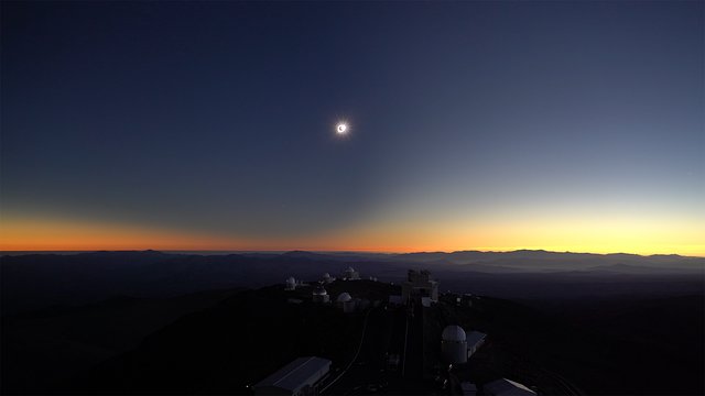 Zeitraffer der totalen Sonnenfinsternis 2019 am Observatorium La Silla
