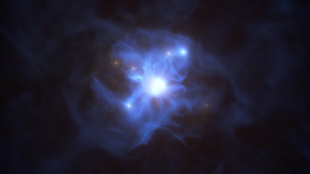 Animation de la toile du trou noir supermassif