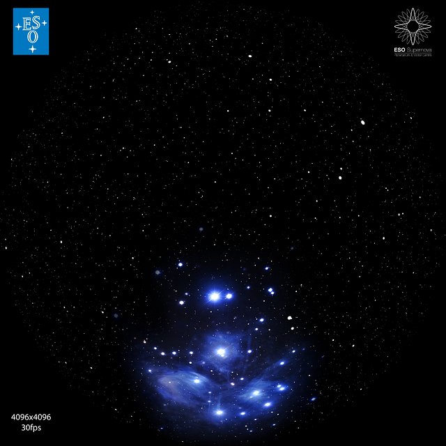 "From Earth to the Universe" — Pleiades Cluster