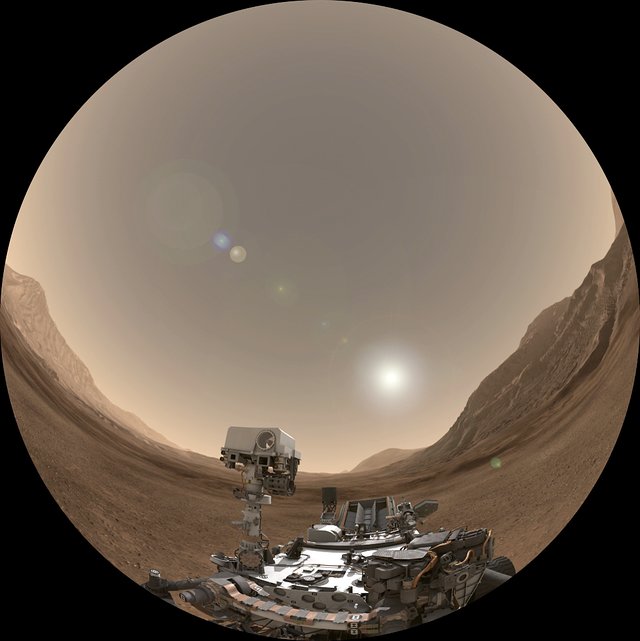 Curiosity rover landing fulldome