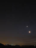 Three Planets and the Moon