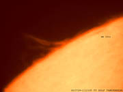 Eruptive Prominence in Active Region AR 0652
