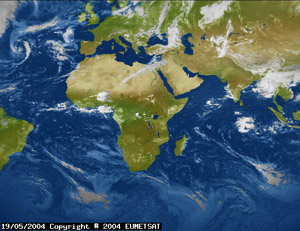 Satellite image from Meteosat