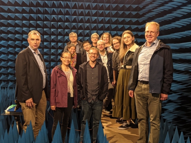 Anechoic chamber at the University of Manchester's low noise lab