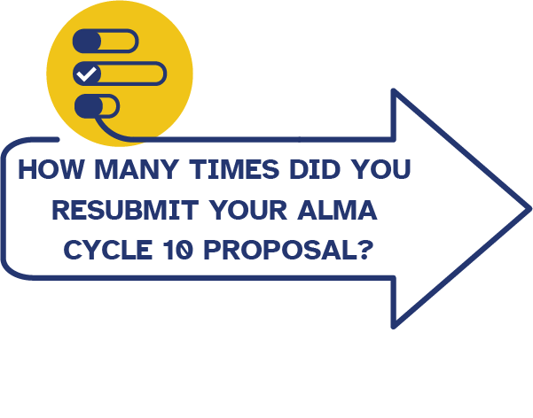 How many times did you resubmit your ALMA Cycle 10 proposal?