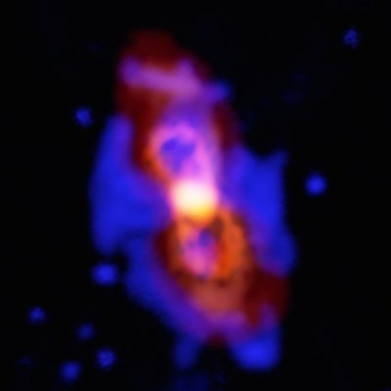 Composite image of CK Vulpeculae using data from ALMA and Gemini.